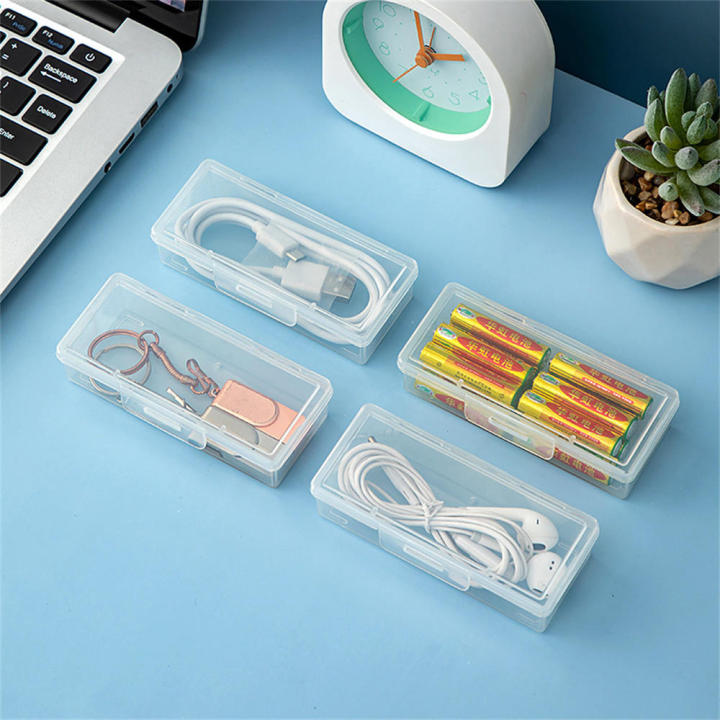 Flip%20top%20Cable%20organizer%20Lightweight%20Transparent%20cover%20Grid%20layout%20Storage%20box%20Plastic%20material%20Drawer%20design%20Headphone%20holder%20-%20Image%204