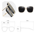 Fashion Women Sunglasses Vintage Metal Large Frame UV400 Protection Men Polarized Glasses for Girls. 