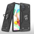 Phone Case Ring Stand Casing Shockproof Protection Cellphone Back Cover Shell For Samsung A02S (166.5mm) & Samsung A02S (164.2mm)/A03S India version 164.2mm.