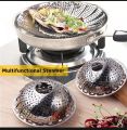 Multifunctional Stainless Steamer Food Strainer or momo or chicken  lotus steamer (23 cm). 