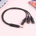 1/2 Pcs 32cm Y Splitter Cable 3.5 mm 1 Male to 3 Female Audio Cable for Earphone Headset. 
