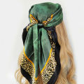 【selevn roind】Fashion Square Silk Scarf Women Headband 90*90cm Print Neck Scarfs Office Hair Band Hand Kerchief Female Bandana Headwear. 