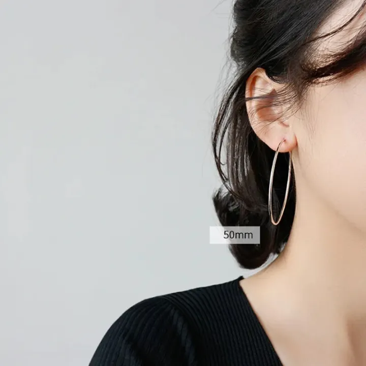 %E3%80%90beauty%20code%20store%E3%80%91Flyleaf%20Simple%20Round%20Circle%20Hoop%20Earrings%20For%20Women%20Quality%20Sterling%20Silver%20Fashion%20Jewelry%20-%20Image%204