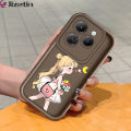 Jizetin for Infinix Hot 40 Hot 40 Pro Tecno Spark 20 Pro Back Cover Beautiful Girl Flowers Ladder Camera Soft Rubber Mobile Phone Case. 