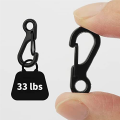 Mini Alloy Carabiner Clip Tiny Spring Snap Hook Carabiners for Backpack Keychains Accessories (Silver).