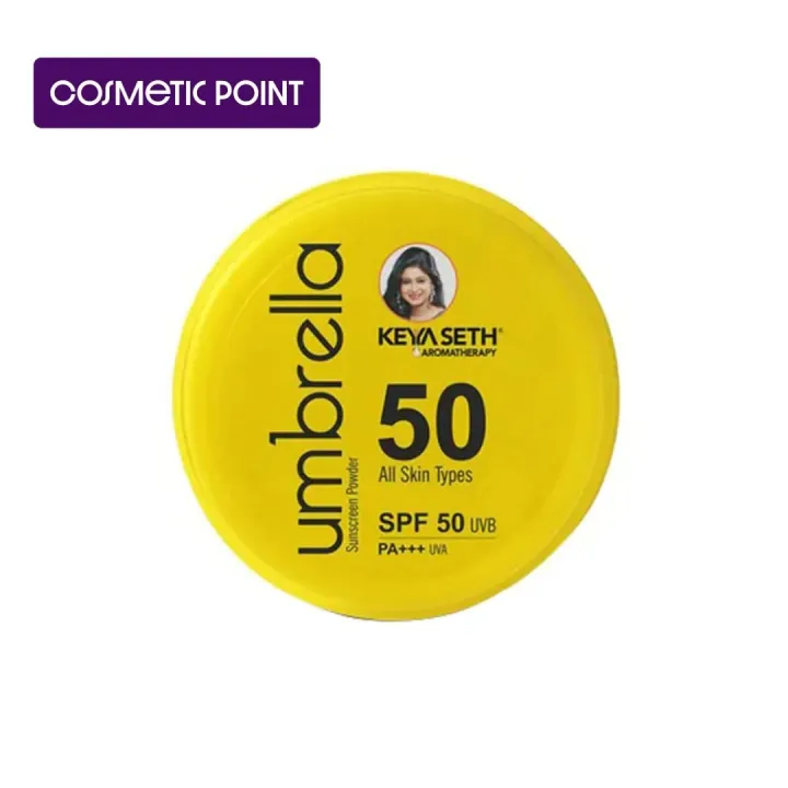 Umbrella Sunscreen Powder SPF 50 with PA+++ UV Protection, Sweat Resistant Formula, Makeup Setting & Finishing Loose Powder, Enriched with Micronized Zinc Oxide for Oily Skin