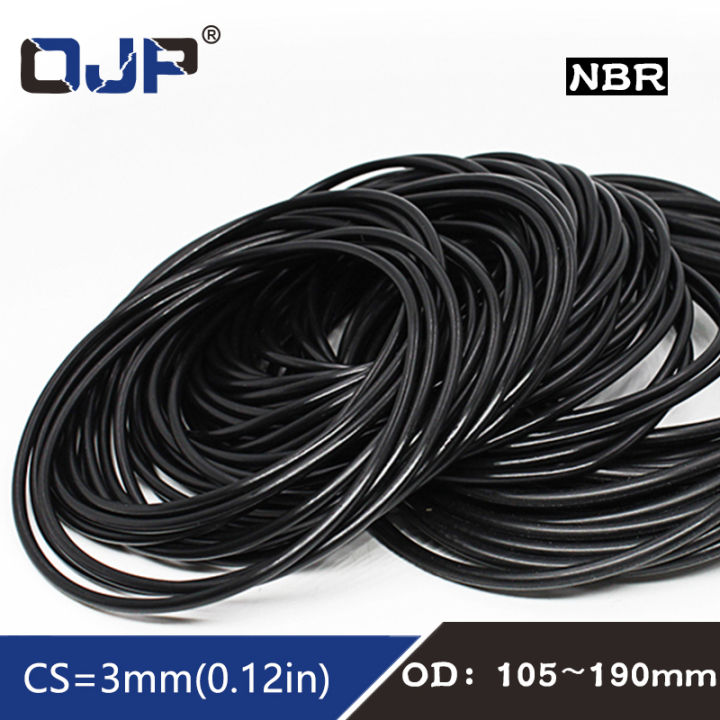 1PC Rubber Ring NBR Sealing OD105/110/120/125/130/140/145/150/160/170/180/190*3mm O-Ring Seal Nitrile Gaskets Oil Rings Washer.-
