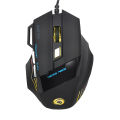 HXSJ 3200 DPI 7 Button 7D LED Optical USB Wired Gaming Mouse Mice for Laptop PC Professional Gamer Adjustable Black. 