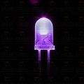 10Pcs- PURPLE Color LED Clear Transparent DC 3V 20mA 5mm Purple LED Light Emitting Diodes LED Bulb 5mm LED Light Purple Light LED.