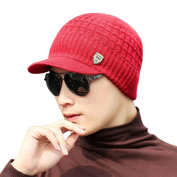 Men Warm Baggy Weave Crochet Winter Wool Knit Ski Beanie Caps Hat