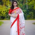 Half silk afsan print saree for women Tangail Saree. 