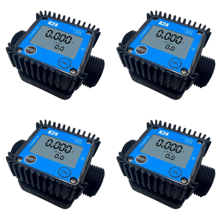 4X LCD Fuel Flow Meter K24 for Turbine Digital Die-Sel Fuel Flowmeter ...