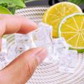 Reusable 10Pcs Decoration Crafts Photography Props DIY Accessories Artificial Ice Fake Simulate Ice Cubes Acrylic Cubes. 