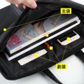 File bag storage zipper computer portable large capacity file information bag, double-layer business briefcase. 