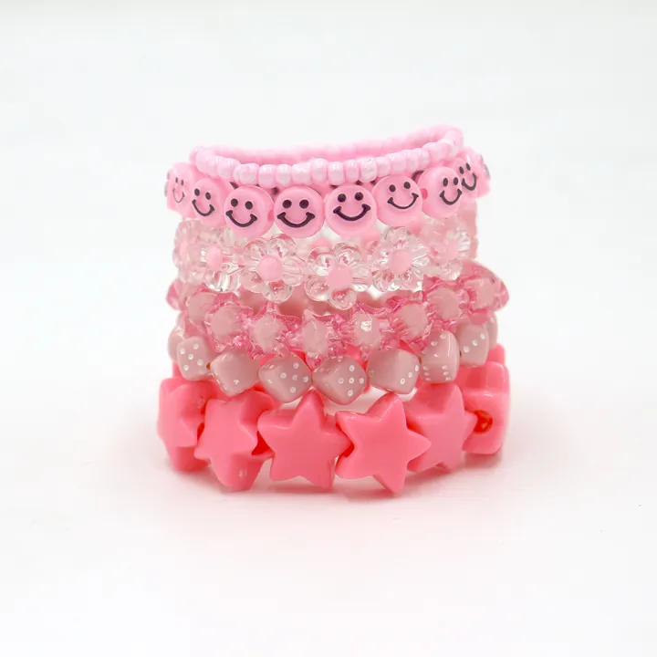 Original%20design:%20dopamine%20pink,%20six-piece%20handmade%20beaded%20bracelet%20set,%20star%20flower,%20skull,%20new%20bracelet%20-%20Image%204