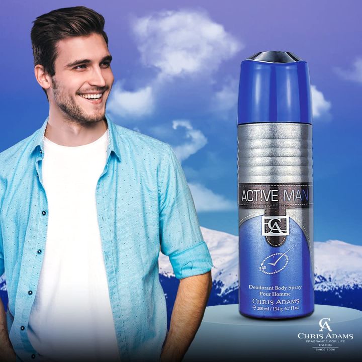 Chris%20Adams%20Deodorant%20Body%20Spray%20Active%20Man%20(UAE)%20-%20200ml%20-%20Image%203