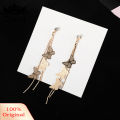 Fashion Women Butterfly Tassel Long Dangle Rhinestone Stud Earrings Jewelry. 