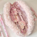 Cute Bow Sanrio Hello Kitty Pencil Case Cartoon Simple Large Capacity Girl Student Cute Stationery Pencil Case Girl's Heart Gift Cherry Super Store. 