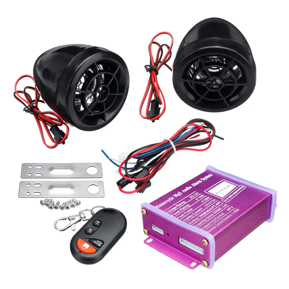 Motorcycle Special Hi-Fi Speaker LED Audio Radio Bike Sound System