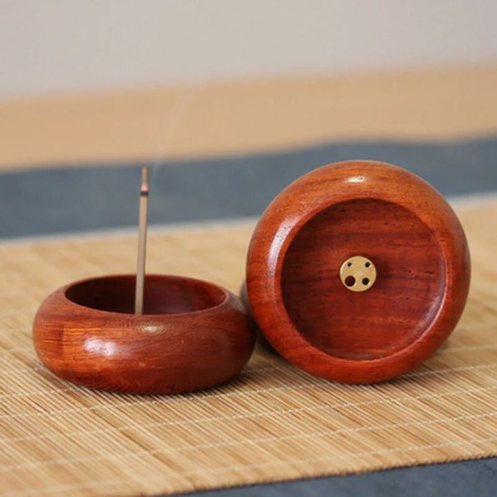 【Daily Necessities For Anyone Store】1PC Wood Stick Holder Bowl Shape Censer Home Decoration Aromatic