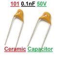 10Pcs- 101 Multilayer Ceramic Capacitor 0.0001uF 101 0.1nF 50V Monolithic Ceramic Chip Capacitor 5.08mm MLCC Electrical Circuitry & Parts. 