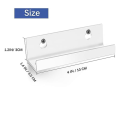 Vinyl Record Shelf Wall Mount 6 Pack, 4 INCH Clear Acrylic Album Record Holder Display Floating for Bathroom, Bedroom Durable Easy Install Easy to Use.
