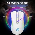 HXSJ Mouse T69 2.4G Wireless Mechanical Mouse RGB Gaming Mouse Ergonomic 650mAh 7 Programmable Buttons 4800DPI Mice for Gaming. 