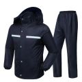 Men's thickened raincoat set, rainproof mask, raincoat, outdoor work, hiking, cycling, fishing, raincoat, storm proof. 