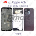 Oppo A3x Full Body Housing With Camera Glass (LCD Frame, Side/Middle Frame, Back Panel/Backshell).