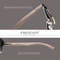 KINGSEVEN Handmade 2023 Black Walnut Wooden Sunglasses Men Polarized UV400 Protection Semi-Rimless Retro Eyewear Women Oculos.