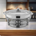 192139 Food Warmer Oval Shap W/Spn - Silver.