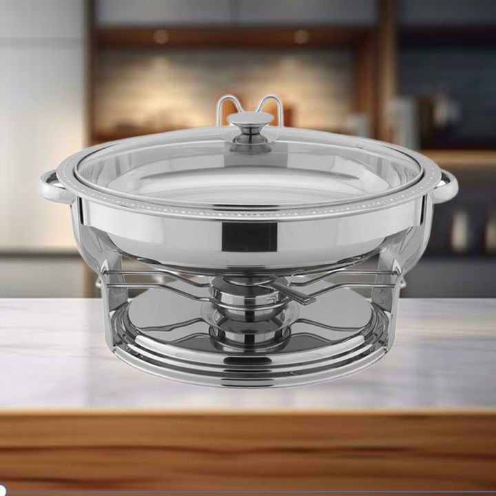 192139 Food Warmer Oval Shap W/Spn - Silver