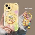 Big Eyes SpongeBob Cartoon TPU Soft Phone Case For iPhone 11 12 Mini 13 Pro Max 14 Pro 15 Pro X XS Max XR 7 8 Plus With Pendant. 
