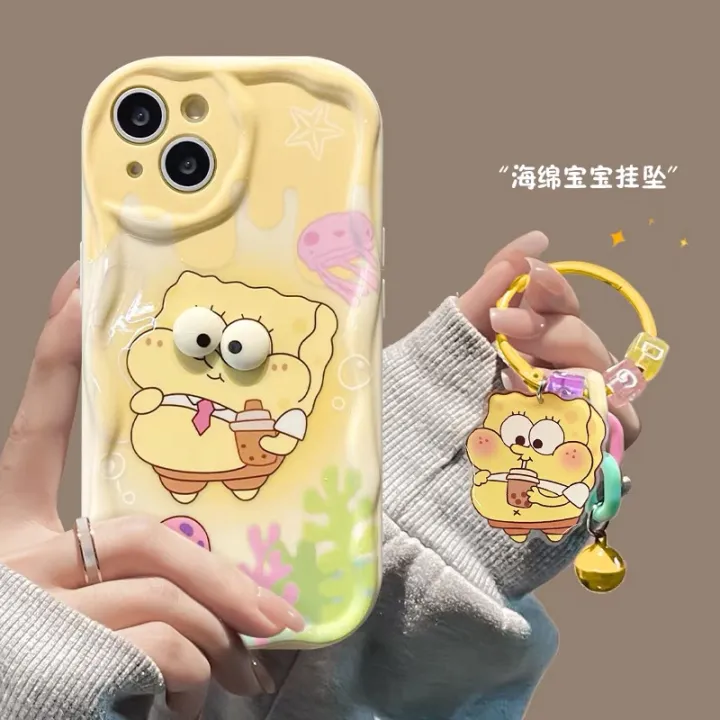Big%20Eyes%20SpongeBob%20Cartoon%20TPU%20Soft%20Phone%20Case%20For%20iPhone%2011%2012%20Mini%2013%20Pro%20Max%2014%20Pro%2015%20Pro%20X%20XS%20Max%20XR%207%208%20Plus%20With%20Pendant%20-%20Image%202