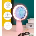 LED Lighting Fan Mini USB Rechargeable Portable. 