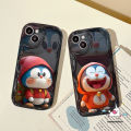 Cartoon Doraemon Casing Compatible For Oppo A38 A16 A58 A15 A78 A98 A57 A54 A31 A95 A55 A5 A76 A3s A1k A9 A74 A17 A16K A52 A5s A77s A53 A12 A7 A96 A17k Reno 10 5 4F 8T Originality Cute 3D Wavy Curved Edge Soft Case. 