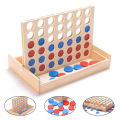 Connect Four in A Row Line up 4 Wooden Board Game Kids Adult Intelligent Toy. 
