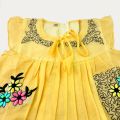 baby cotton frock QR cod embroidery with exclusive design for girls -. 