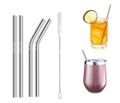 Metal Straws Reusable Metal Straw Stainless Steel Metal Straw Metal Straw Cleaner Metal Straw Metal Straw With Tumbler 3pcs pack. 