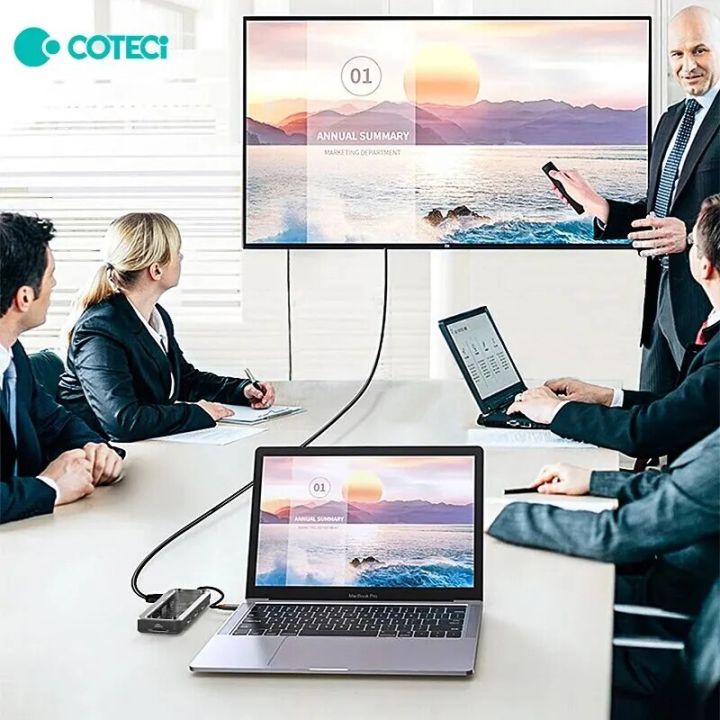 COTECi%20USB%20C%20HUB%2010%20in%201%20Docking%20Station%20RJ45%203.0%20Type%20C%20HDMI%20Adapter%203%20Dock%20Ports%20Fast%20Charging%20for%20Macbook%20PC%20Laptop%20Tablet%20-%20Image%205