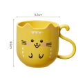 Cute Cat mug Cartoon Thickened Cup Plastic mugs.