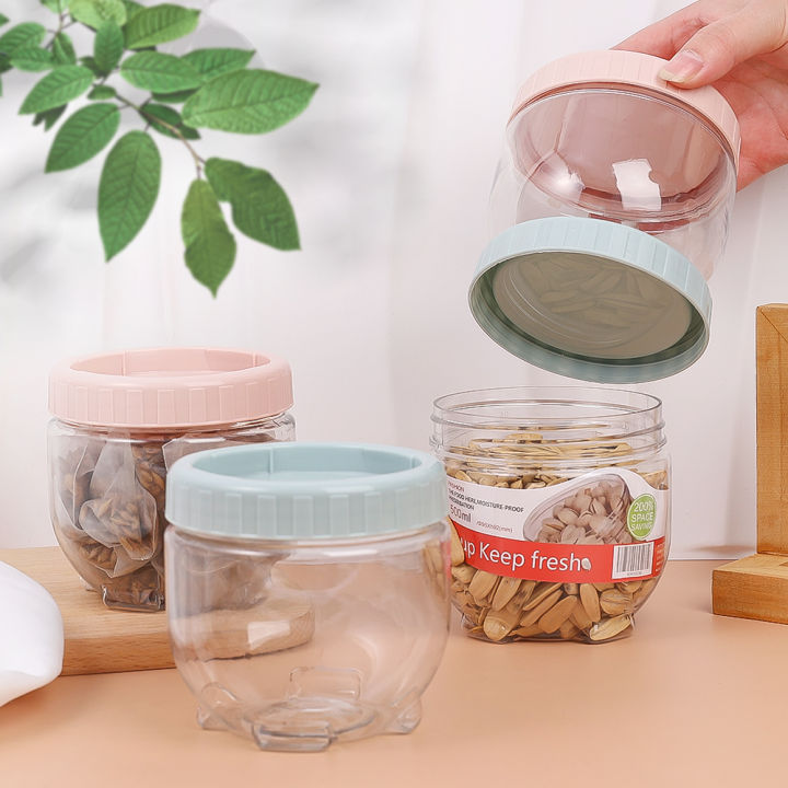 High Quality Snacks Sealed Storage Jar Plastic Portable Mini Small Bottle Tea Food Packing Box Practical Home Organizer 1Pcs