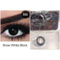 Bella Black Snow white contact lens with kit box B60. 