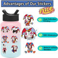 56pcs DIY Waterproof Sticker Funny Cartoon The Amazing Digital Circus Stickers brave. 