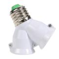 【VisioN Shop】2 in 1 E27 Lamp Socket Splitter Adapter Y Shape Bulb Base Stand Fireproof Material Converter Socket. 