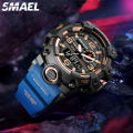 SMAEL Fashion Sport Watches Men Chronograph Clock Luxury Waterproof Man Watches 2023 Modern Dual Movement Wristwatches 8035.