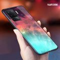 Vantime for OPPO F19 Pro Case Starry Sky Phone Back Hard Glass Cover.