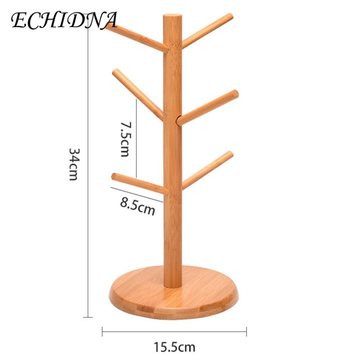 Wooden%20Cup%20Holder%20Wooden%20Cup%20Holder%206%20Hooks%20Mug%20Tree%20Heavy%20Duty%20Multifunctional%20Tea%20Coffee%20Organizer%20Stand%20Storage%20Drain%20Rack%20Coffee%20Cup%20Drain%20Rack%20-%20Image%206