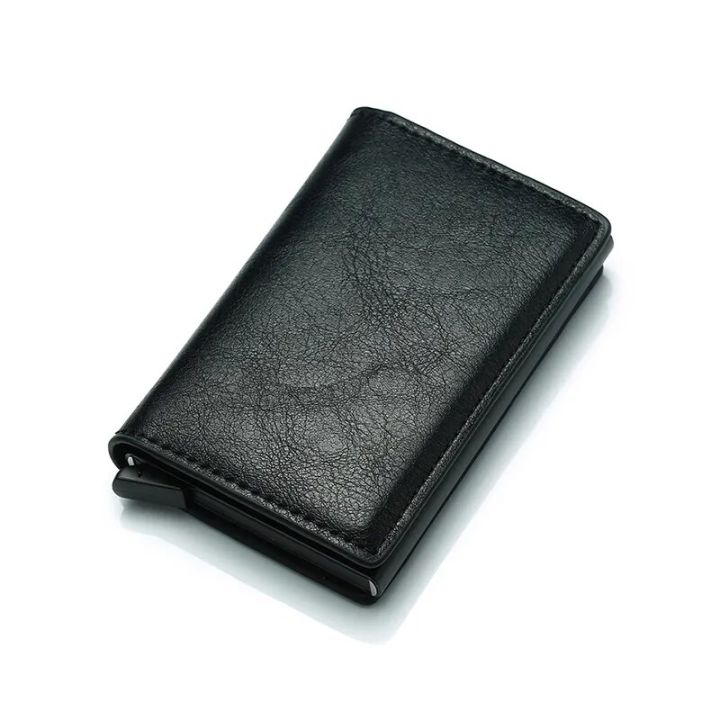 【Wweirdoo】MaDonNo Anti Men Money Slim Mini Purse Aluminium Rfid Card Holder Small Smart Walet portfel Ladies wallet