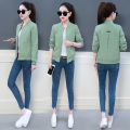 Women's Short Coat Women's Jacket Zip-up Shirt Small Coat Women's Jacket Korean Style Loose Student Baseball Uniform Double Layer Gary.